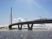 Havainnekuva tulevasta raitiovaunulinjasta