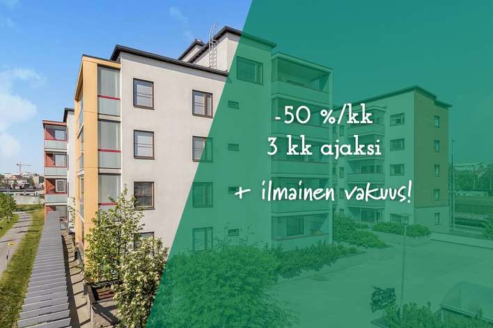 Kerrostalo, 2h+kt+s, 49,5 m², Maljalahti