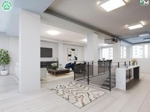 Esimerkki, miltä tila voisi näyttää asuinkäytössä