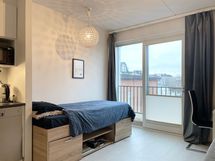 Asunnossa on ranskalainen parveke