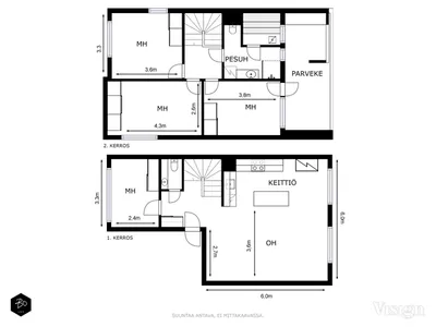 Kerrostalo, 5h, avokeittiö, kph, s, wc, parveke. Yhtiöjärjestykseen mukaan: 5h+k+s+ter. , 99,5 m², Kivenlahti - View 2