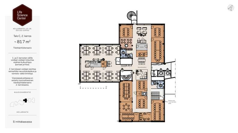 Liiketila, 817 m², Keilaniemi, Espoo