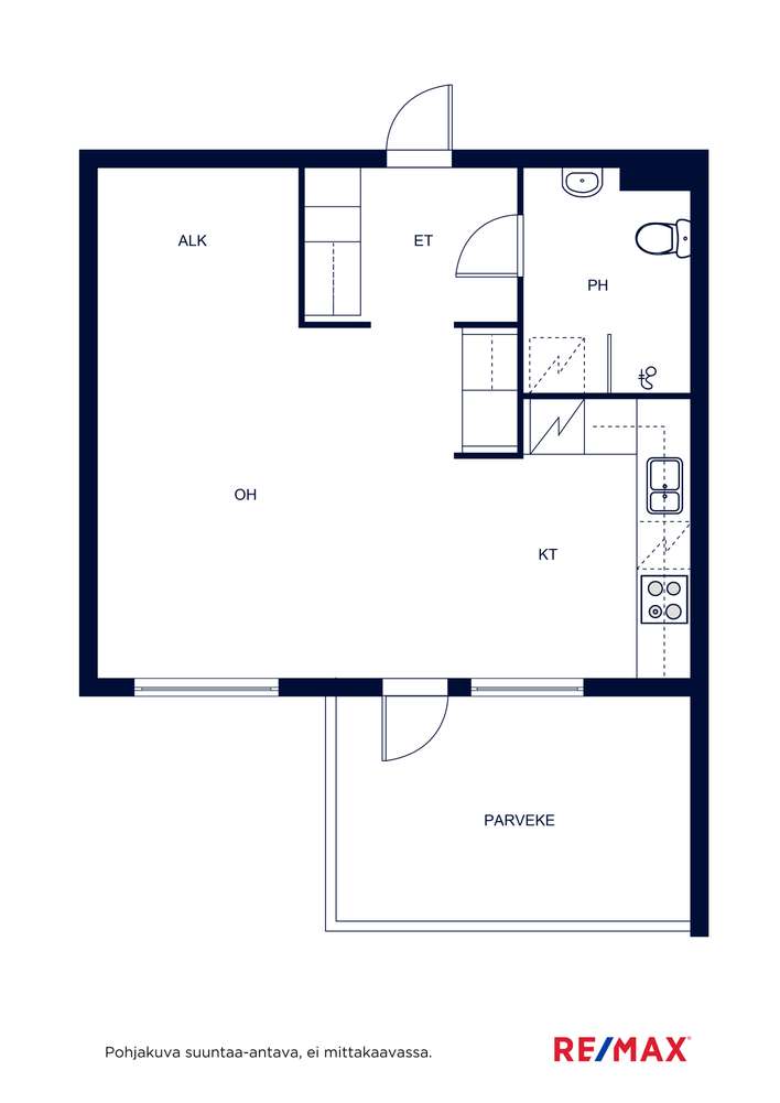 Kerrostalo, 1h+kt, 35,5 m², Linnainmaa – pohled 2