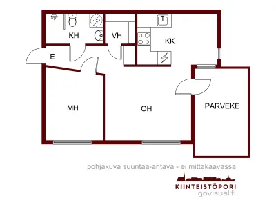 Kerrostalo, 2h,k,kph,las.p, 44,5 m², 5.osa - Näkymä 2