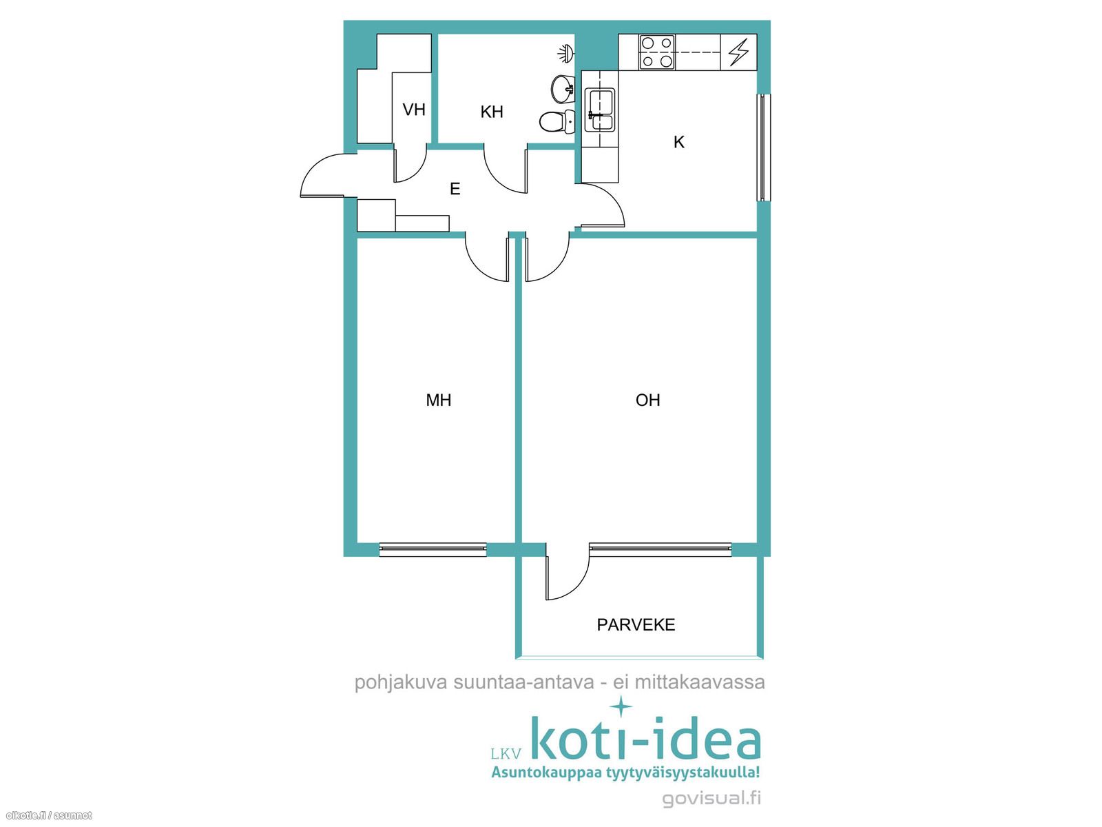 54 m² Koverinkatu 2, 53810 Lappeenranta 2h+k – Oikotie 17104626 – SKVL