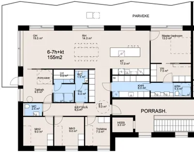 Kerrostalo, 6-7h+kt+khh+s, 155 m², Penttilä - View 2