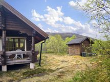 Päärakennuksen terassia ja puuliiteri