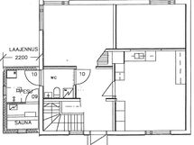 Pohjapiirros, alakerta