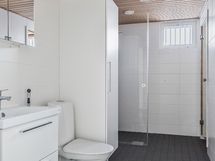 Tilava kylpyhuone-/saunaosasto
