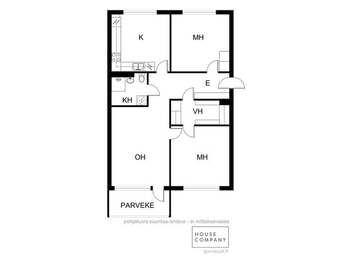 Kerrostalo, 3h+k, 77,5 m², Suvela – pohled 2