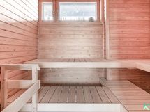 Tilava ikkunallinen löylyhuone