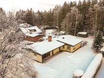 Kuusiaitojen suojassa metsä takana