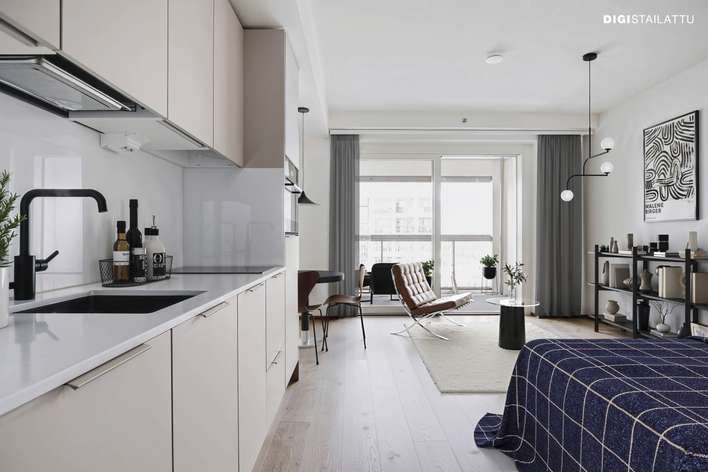 Kerrostalo, 1h+kt, 30 m², Tapiola