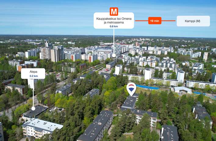 Kerrostalo, 3h + k, 72 m², Matinkylä – pohled 4