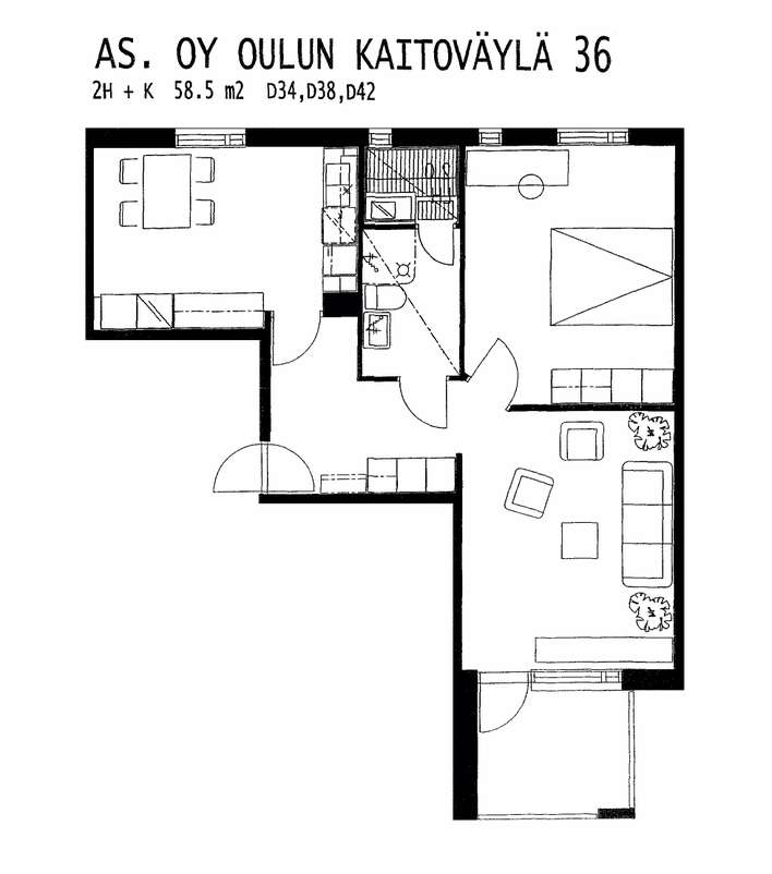 Kerrostalo – Oulu, Kaijonranta, Kaijonharju - Näkymä 3