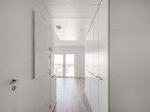 Asunnossa on runsaasti säilytystilaa