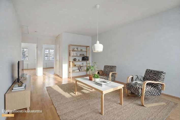 Kerrostalo, 2h + k + kph + lasitettu parveke, 52 m², Yliskylä