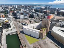 Helsingin Jätkän Kruunuun kuuluu 6-kerroksinen lamellitalo ja 13-kerroksinen torniosa.