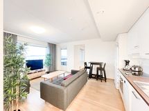 Tyylikäs ylimmän kerroksen koti omalla saunalla.