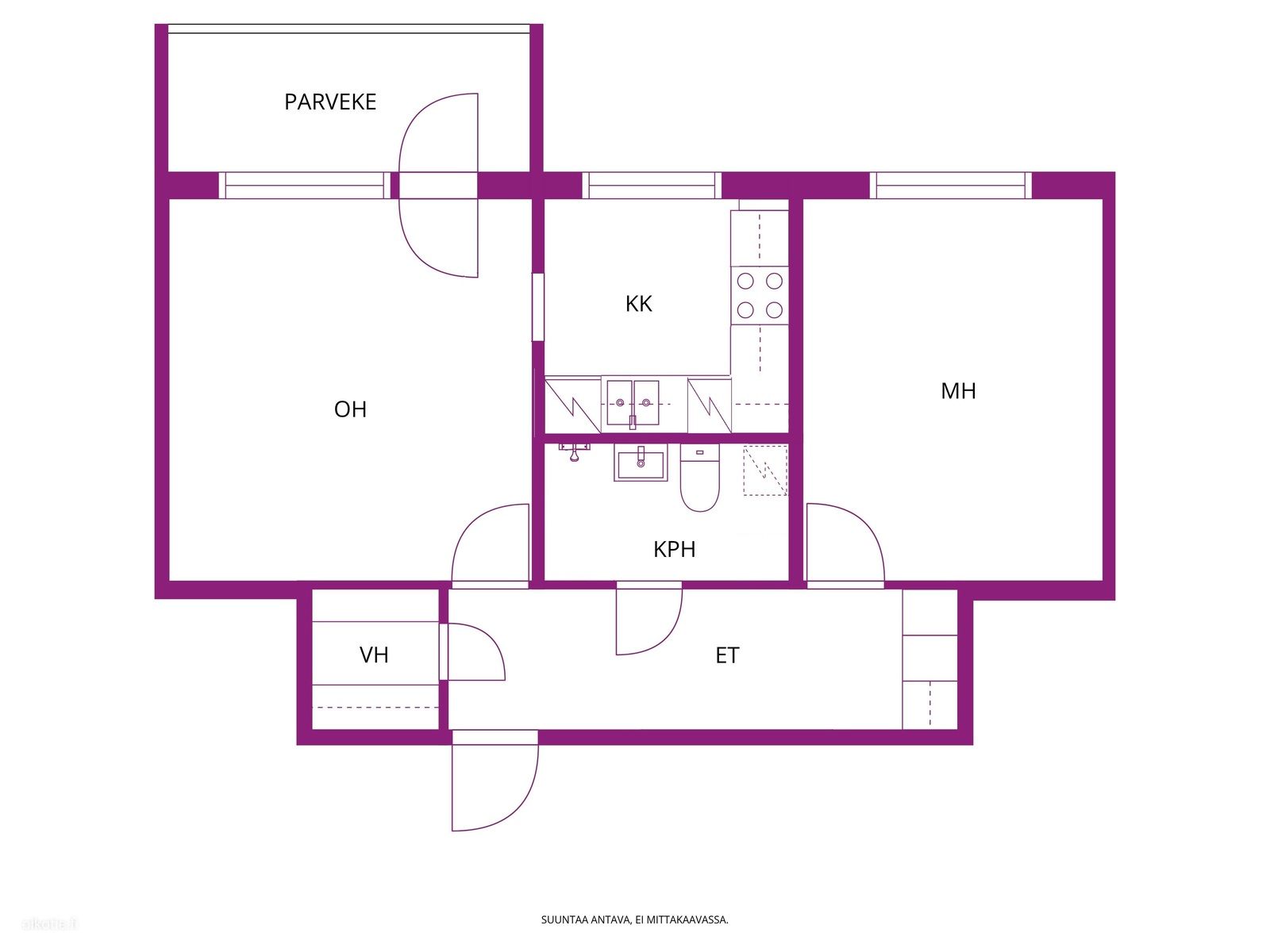 Kerrostalo, 2h, k, 49 m², Laajalampi - View 3