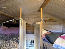 parvi n.15 m2, nukkumatilat helposti neljälle, tarvittaessa kuudelle