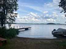 Venevalkama, uimaranta Vanajaveden rannassa Rauhalahdessa, noin 1,5 km pääsäs