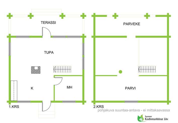 Loma-asunto, Oh+mh+tupak+parvi+ parveke+etuterassi, 55 m², Suomenniemi - Näkymä 2