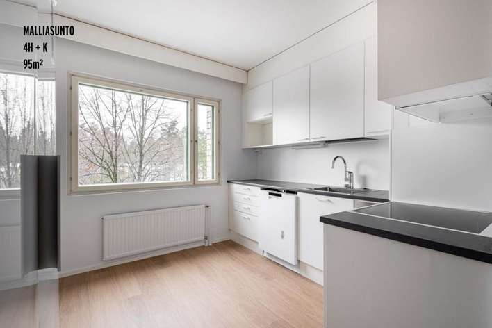 Kerrostalo, 4H+K, 95 m², Pitäjänmäki, Helsinki