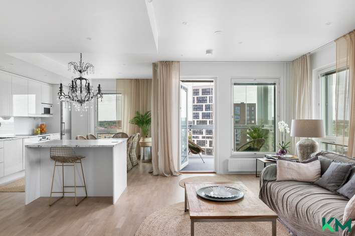 Kerrostalo, 3-4h, kt, kph, s, erillinen wc, vh, lasitettu parveke (15/17 krs.), 90,5 m², Herttoniemi, Helsinki