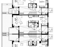 B-talon pohjapiirustus, 1.krs