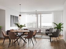 Viitteellinen kuva 95,0 m2 asunnosta.