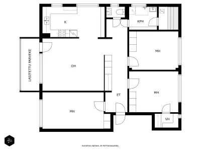 Kerrostalo, 4h,k,s, 96,5 m², Männistö - Näkymä 2