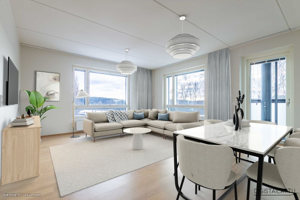 Digistailattu olohuone