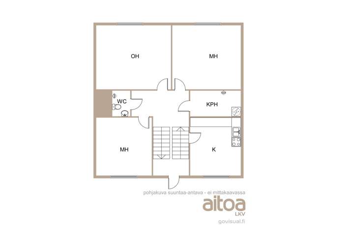 Kerrostalo, 3h+k+kph+wc, 84 m², Hovinsaari - Näkymä 2