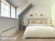 Virtuaalistailaus toisen kerroksen makuuhuoneesta