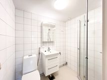 Kylpyhuoneeseen saa mahtumaan oman pyykinpesukoneen.