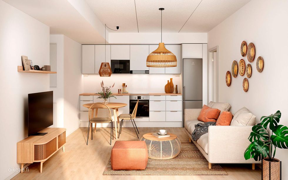 Visualisointi Renatan kodista B 31 ja B 38, 2h+kt, 39 m²