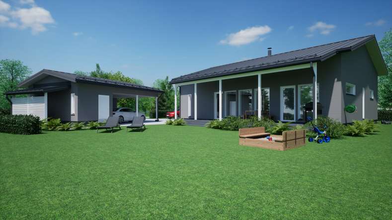 Omakotitalo, 5h, k, kph, s, khh, 2wc, vh, 2 auton katos., 126/137 m², Siiri, Hämeenlinna