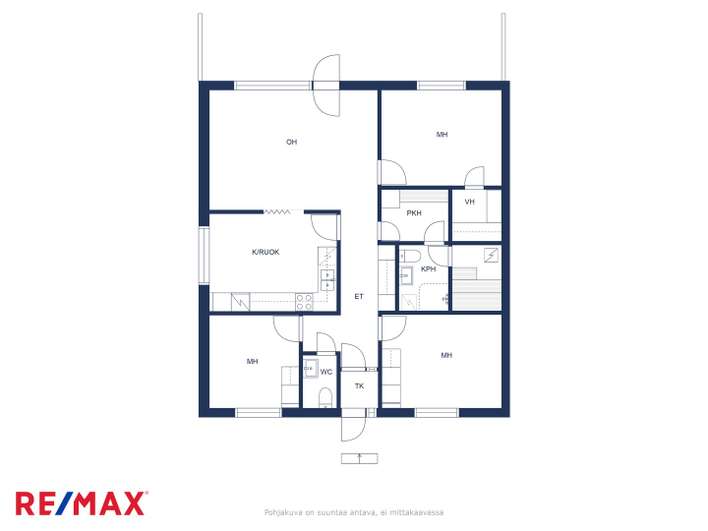 Rivitalo, 4h+k+s, 100 m², Rasila - Näkymä 2