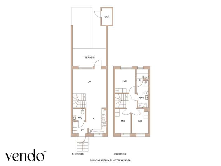 Rivitalo, 4h+k+kph+s+eril. wc+ransk.parv, 77 m², Kauklahti - Näkymä 2