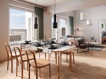Visualisointi Renatan kodista A 23, 3h+kt+s, 88 m²