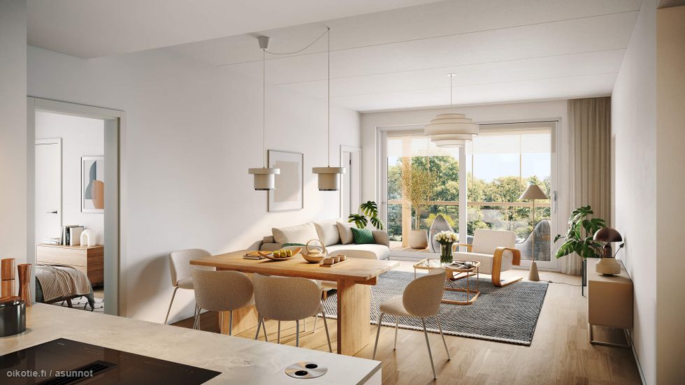 Visualisointikuva kodista C 13 2. krs. ja C 10 1. krs (4h+k+s, 103 m²)