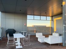 Kattoterassilla on upeat yhteiset tilat.