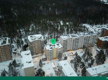 Keskuspuiston ulkoilumaastot yhtiön vieressä.