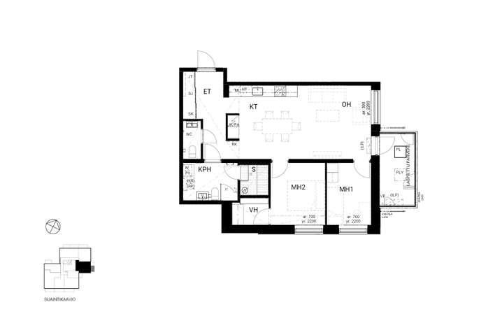 Kerrostalo, 3H+KT+S, 71 m², Oulunkylä - Näkymä 2