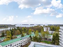Taloyhtiön saunan terssi näkymä.