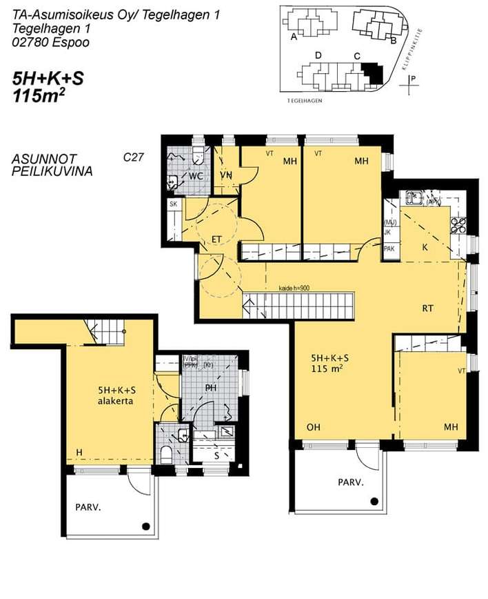 Kerrostalo, 5h+k+s, 115 m², Kauklahti - Näkymä 2