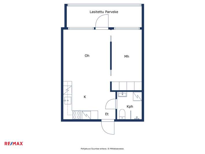 Kerrostalo, 2h + kt + kph + lasitettu parveke, 34,5 m², Hiekkaharju - View 3