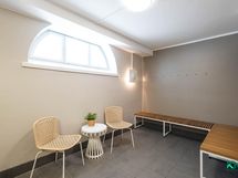 Talosaunan viihtyisä pukuhuone