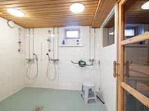 Taloyhtiössä on loistavat saunatilat.